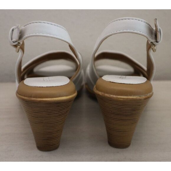 Comfortiva x Soft Spots Women Sz 9M White Velvet Sheep Nappa Neima Dress Sandals - Picture 7 of 13